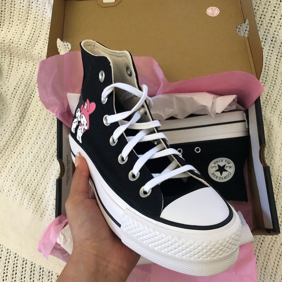 Black platform kuromi& my melody converse - Picture 5 of 6